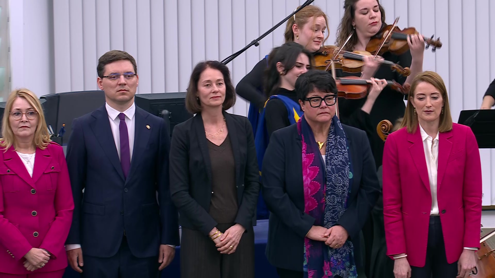 European Parliament Annual Session - Order of merit announcement: European anthem